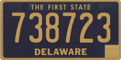 DE license plate 738723