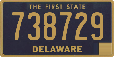 DE license plate 738729