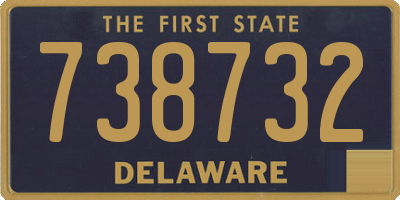 DE license plate 738732