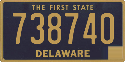 DE license plate 738740