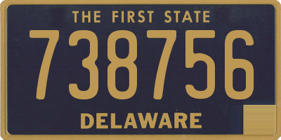 DE license plate 738756