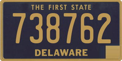 DE license plate 738762