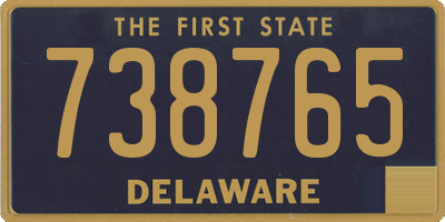 DE license plate 738765