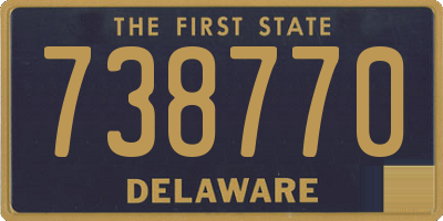 DE license plate 738770