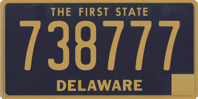 DE license plate 738777