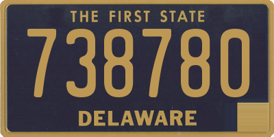DE license plate 738780