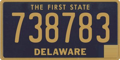 DE license plate 738783