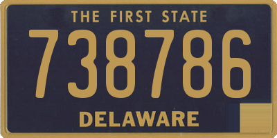 DE license plate 738786