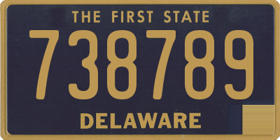 DE license plate 738789