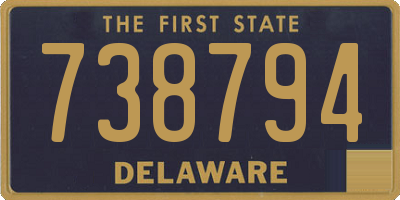 DE license plate 738794