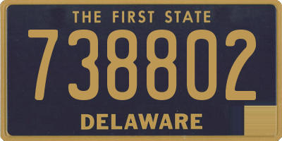 DE license plate 738802