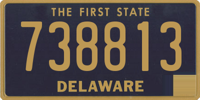 DE license plate 738813