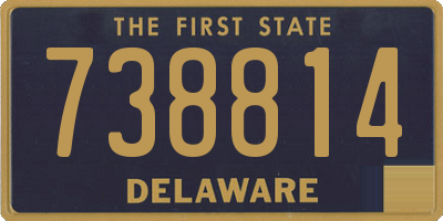 DE license plate 738814