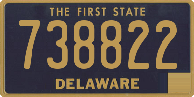 DE license plate 738822