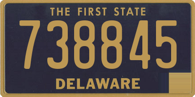 DE license plate 738845