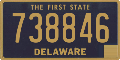 DE license plate 738846