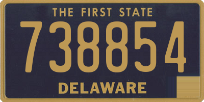 DE license plate 738854