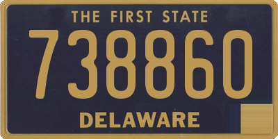 DE license plate 738860