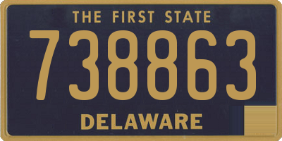 DE license plate 738863