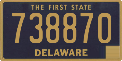 DE license plate 738870