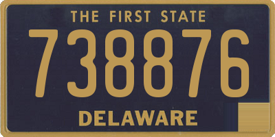 DE license plate 738876