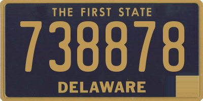 DE license plate 738878