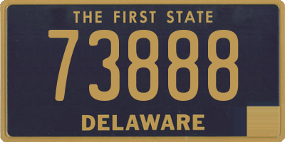 DE license plate 73888