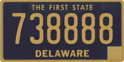 DE license plate 738888