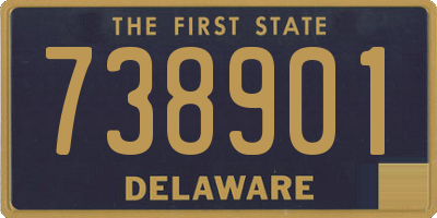 DE license plate 738901
