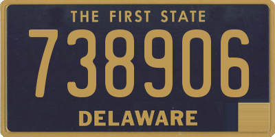 DE license plate 738906