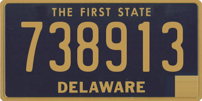 DE license plate 738913