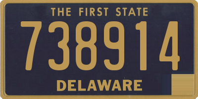 DE license plate 738914