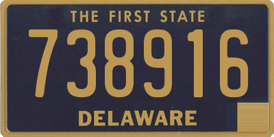 DE license plate 738916