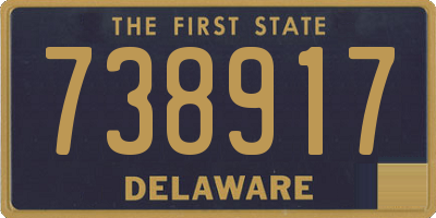 DE license plate 738917