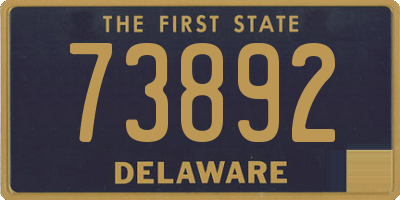 DE license plate 73892