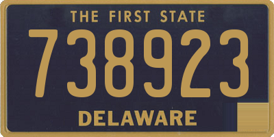 DE license plate 738923