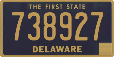 DE license plate 738927