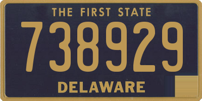DE license plate 738929