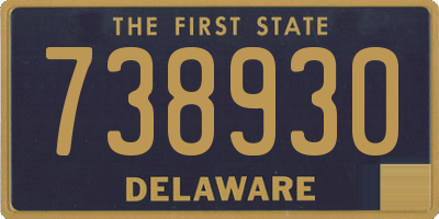 DE license plate 738930