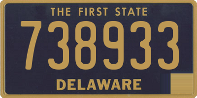 DE license plate 738933