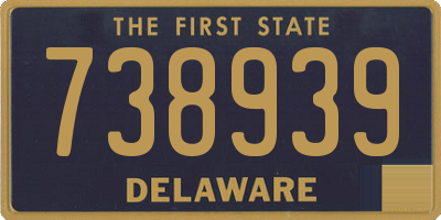 DE license plate 738939