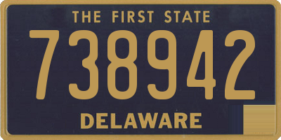 DE license plate 738942