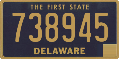DE license plate 738945