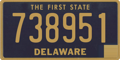 DE license plate 738951