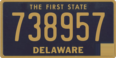 DE license plate 738957