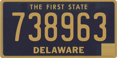 DE license plate 738963