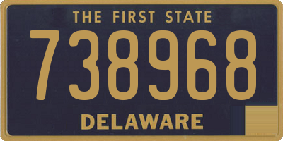 DE license plate 738968