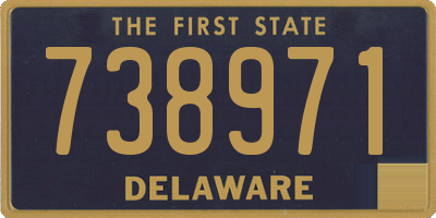 DE license plate 738971
