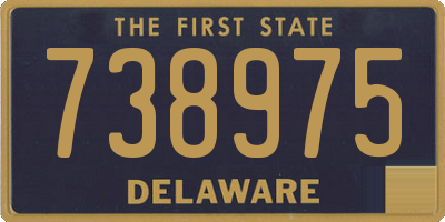 DE license plate 738975