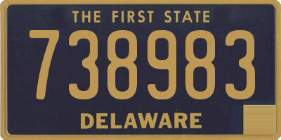 DE license plate 738983